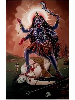 Goddess Dakshina Kali | Acrylic On Canvas | By Debasish Mazumder