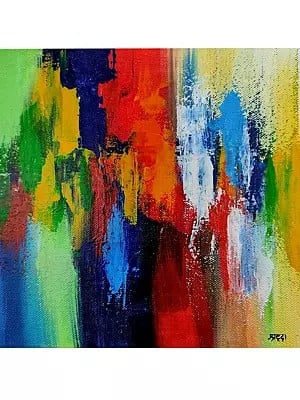 Multicolored Abstract Painting | Acrylic On Stretched Canvas | By Shraddha Shirsat
