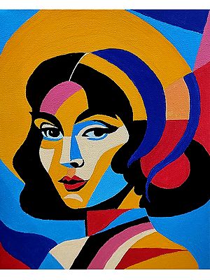 Artistic Woman Portrait | Acrylic On Stretched Canvas | By Shraddha Shirsat