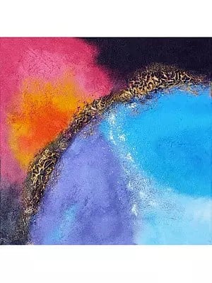 Blossom Colors | Acrylic Texture On Stretched Canvas | By Shraddha Shirsat