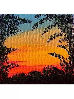 Sunset Painting by Shraddha Shirsat | Acrylic on Stretched Canvas