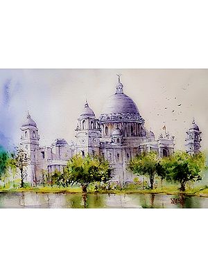 Victoria Memorial Kolkata | Watercolor On Paper | By Subhadra Sarkar