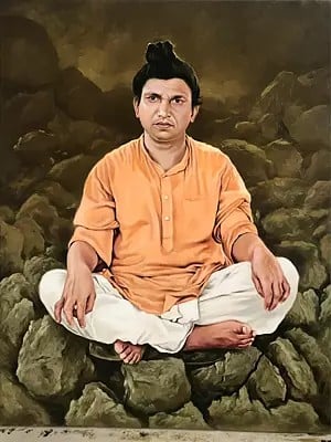 Man Seated In Yog-Asana | Oil On Canvas | By Omkar Ashok Pawar