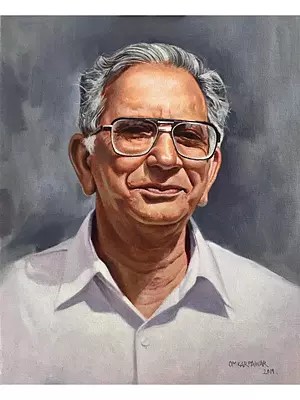 An Old Man With Smile | Oil On Canvas | By Omkar Ashok Pawar