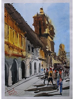 Tourist Place | Watercolor On Cartridge | By Deepa Kushwaha
