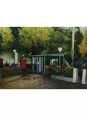 Entry Gate Of Garden | Poster Color On Cartridge | By Deepa Kushwaha