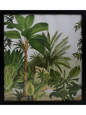 Tropical Jungle | Mixed Media On Cartridge | By Deepa Kushwaha | With Frame