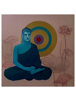 Calm Buddha | Acrylic On Canvas | By Debrata Basu