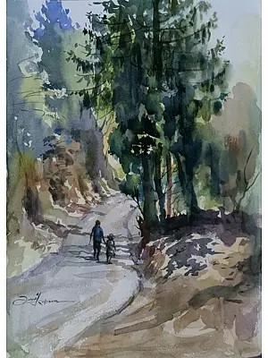 A Calm Path | Watercolor On Paper | By Sunil Kapoor