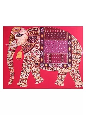 Royal Elephant | Acrylic On Canvas | By Bhaskar Lahiri