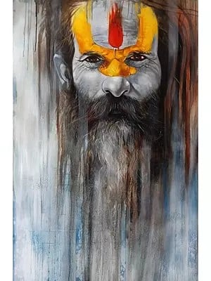 Wise Sage - The Sadhu | Acrylic On Canvas | By Sidharth Royal