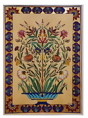 Gulmohar Flower | Stone Pigments On Archival Paper | By Harsh Rastogi