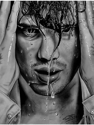 Drenched In Rain | Charcoal And Graphite On Paper | By Paras Pringal