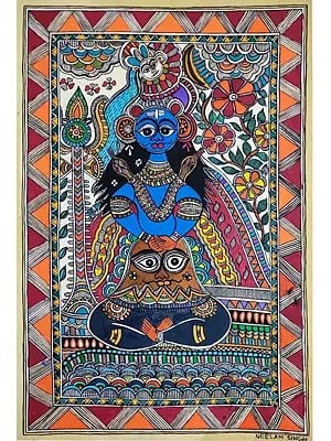 Handmade Lord Shiva Painting  | Acrylic On Canvas | By Neelam Singh