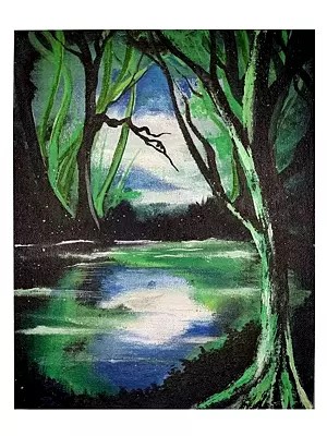 Darkness Forest  | Acrylic On Canvas | By Meenakshi