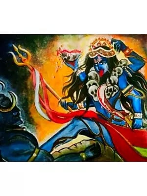 The Hindu Goddess Mahakali | Acrylic On Canvas | By Meenakshi