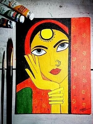 Rajasthani Bride | Acrylic On Canvas | By Meenakshi
