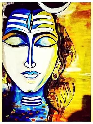 Meditating Shiva | Acrylic On Canvas | By Meenakshi