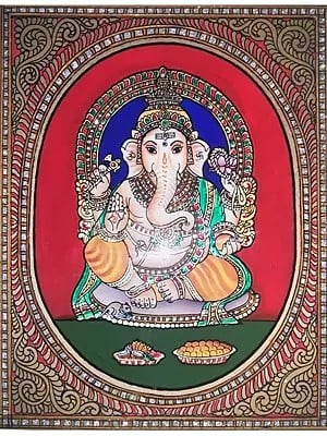 God Vinayagar | Tanjore Paintings | By Ramesh