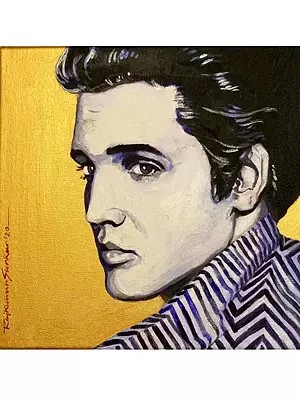 Beautiful Portrait Of Elvis Presley | Acrylic On Canvas | By Rajkumar Sarkar