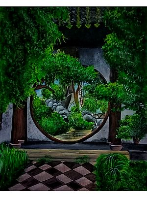 Garden Of Greenery | Poster Color On Paper | By Bhavani