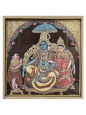 Shri Ekantha Rama | Mysore Painting With Frame | Watercolor And 22 Carat Gold Leaf | Unframed Painting