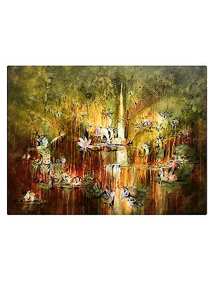 Hunting By The Lake | Arcylic On Canvas | By Shagun Sengar Shaha