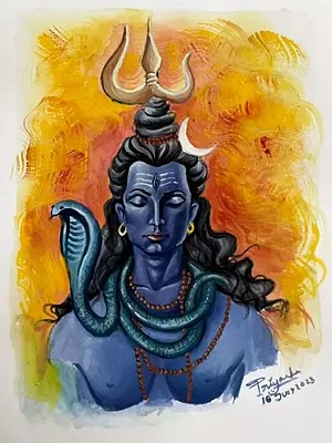 Meditative Lord Shiva | Watercolor on Paper | By Priyanka