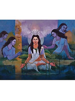 Antah Yatra - Soulful Meditation | Acrylic On Canvas | By Suneel Kumar Singh