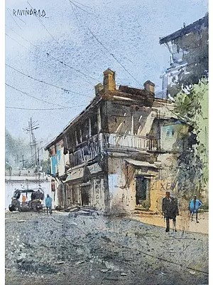An Old Building | Watercolor On Paper | By Ravindra Mahale