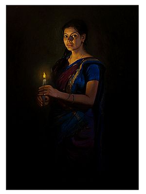 Finding The Secret | Oil On Canvas | By Mahesh Soundatte