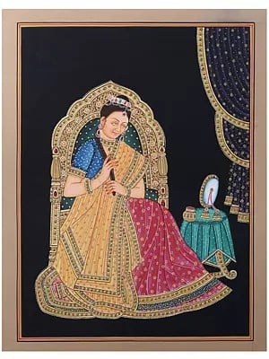 Indian Royal Lady Making Her Choti