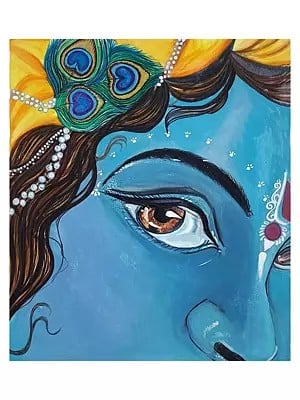 Krishna Eyes | Poster Color Painting | By Aditi Junnare