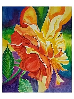 Bright Floral | Watercolor Painting On Sheet | By Aditi Junnare