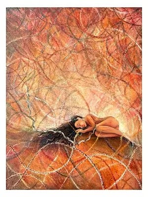 In The Womb | Oil On Canvas | By Anshika Agrawal