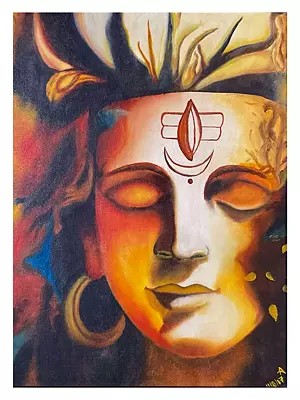 Meditative Lord Shiva | Oil On Canvas | By Anshika Agrawal