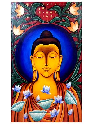Antah Chetna - Lord Buddha | Mixed Media On Canvas | By Mohit Bhardwaj