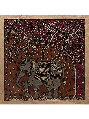 Elephant - Mata Ni Pachedi | Madarpat Cotton | By Dilip Chitara