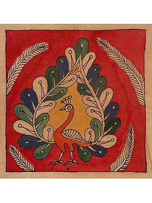 Peacock - Mata Ni Pachedi | Madarpat Cotton | By Dilip Chitara