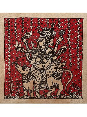 Lord Ganesha On Cow - Mata Ni Pachedi | Madarpat Cotton | By Dilip Chitara