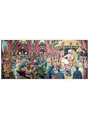 Chhatrapati Shivaji Maharaj's Court | Oil On Canvas | By Devidas Bagade