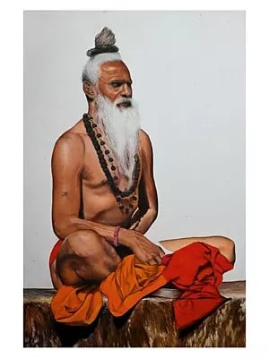 Adhyatam - The Saint | Pencil Color On Paper | By Sanskaar Singh