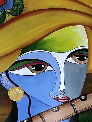 Madhav - The Lord Krishna | Acrylic On Canvas | By Kashiram Kharde