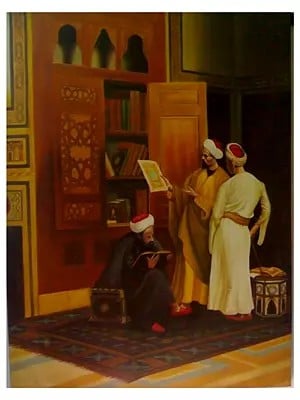 Arabic People Reading Book | Oil On Canvas | By Dinesh Kumar