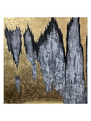 Rareism Gold Foil | Oil On Canvas | By Dinesh Kumar