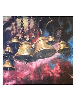 Hindu Temple Bells | Oil On Canvas | By Dinesh Kumar
