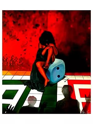 Life Of Dice | Acrylic On Canvas | By Dipa Talukder
