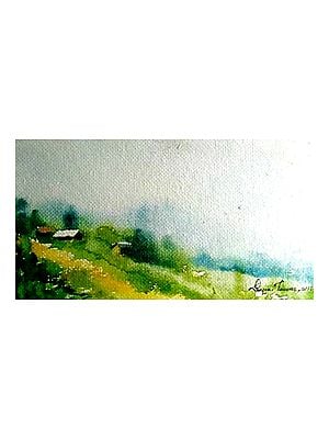 Valley-Landscape | Water Color On Paper | By Dipa Talukder