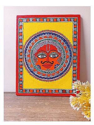 Royal Madhubani Sun | Acrylic on Canvas | By Rina Patwa