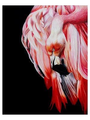 Flamingo Bright Pink | Acrylic On Canvas | By Deeksha Chauhan